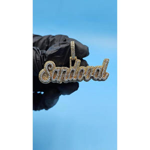 Hip Hop Lab Grown Diamond <b>Name</b> Pendant Iced Out Gold <b>Chain</b> Custom Bling Jewelry Gift - Product Image 4