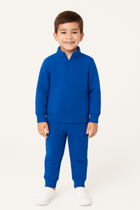 ชุดวอร์มผ้าโพลีเอสเตอร์100% กันแบคทีเรียมีซิปรูด1/4สำหรับผู้ใหญ่ออกแบบได้ตามต้องการ - Product Image 4