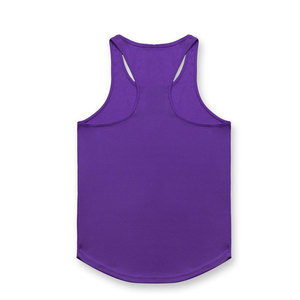 Venta al por mayor de tops deportivos tipo camiseta sin mangas para gimnasio y fitness, de color liso, con bajo curvo y diseño recortado, muy vendidos. - Product Image 6