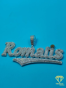 Custom Romaís <b>Name</b> <b>Chain</b> Iced Moissanite Diamond Pendant Hip Hop Jewelry Luxury Statement Gift - Product Image 6