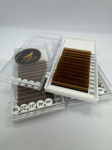 Professional Individual <b>Lash</b> Extensions Tray Matte Black Korean PBT Classic <b>Volume</b> Eyelashes Custom Wholesale - Product Image 3