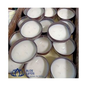 Bougie en Coque de Noix de Coco Premium Écologique, Cire de Soja Pure, Parfum Longue Durée, Meilleure Vente, Fournisseur d'Usine - Product Image 1