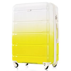 3 pezzi da 20 pollici porta porta USB Set portabagagli giallo limone portabicchieri certificata compagnia aerea supporto ABS + PC Spinner guscio rigido ruote nuove - Product Image 2