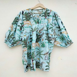 Robe maxi bohème en coton fleuri, robe à imprimé artisanal, col rond, manches longues, imprimé floral, tenue décontractée - Product Image 1