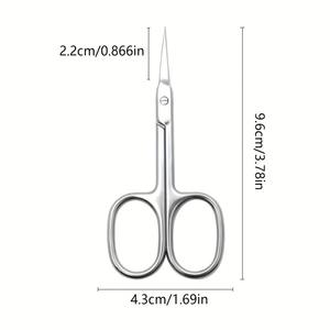 Ciseaux à cuticules professionnels en acier inoxydable avec lame incurvée et tranchante pour le soin des ongles - Product Image 3