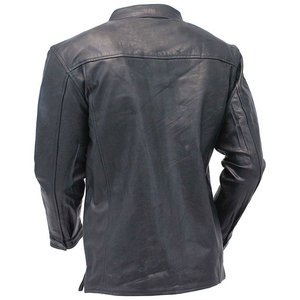 T-shirt Homme Tendance 2026 en Cuir Véritable Style Urbain Décontracté Manches Longues Couleurs Personnalisables Logo Respirant Anti-UV Design Haut de Gamme - Product Image 2