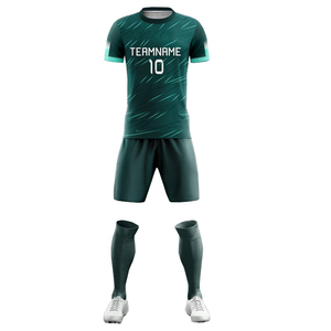 Ensemble d'uniformes de football pour adultes personnalisables de haute qualité, respirant, 100 % polyester, design professionnel, impression de logo, service OEM pour équipes - Product Image 1