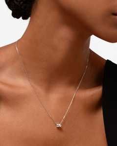 Emerald Pear Lab Grown Diamond Toi Et Moi <b>Pendant</b> Necklace Wholesale Adjustable Two Stone Jewelry 14k 18k <b>Solid</b> <b>Gold</b> Manufacture - Product Image 5