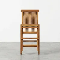 Chaise pliante en teck, finition couleur naturelle, mobilier d'extérieur pour la maison et les restaurants, chaise de salle à manger