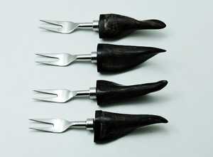 Eco Friendly Stainless Steel <b>Fork</b> Set With Horn Handle For Weddings Events Restaurant Hotel Handmade Kitchenware Accessories Set - Product Image 6