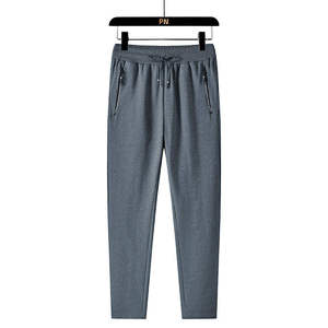 Pantalones Deportivos Negros para Hombre, Cintura Elástica con Cordón, Bolsillos Laterales, Joggers Casuales de Otoño, Pantalones de Punto Transpirables de Peso Medio - Product Image 4
