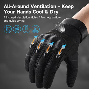 Gants de moto haut de gamme en polyester, nylon, polyuréthane, imperméables, compatibles écran tactile, antidérapants, unisexes, pour la course, le sport et le ski - Product Image 2