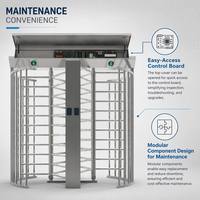 Full Height Turnstile Gate QR Access Control Industrial Entrance Barrier CE ISO Certified Security Passage System