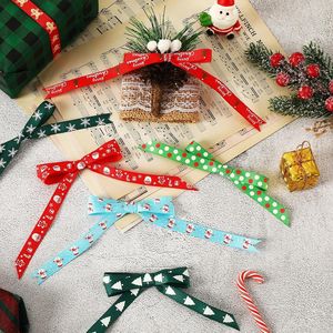 ริบบิ้นโกรเกรนพิมพ์ลายเทศกาลคริสต์มาส ขนาด 3/8 นิ้ว ยาว 15 หลา สำหรับห่อของขวัญในช่วงเทศกาลวันหยุด - Product Image 6