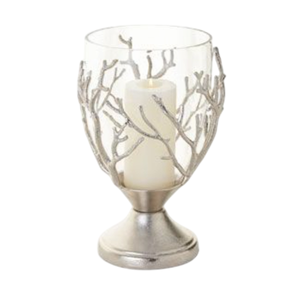 Portavelas Decorativo de Lujo de Metal y Vidrio, Redondo, con Acabado Negro, para Decoración del Hogar y Navidad - Product Image 4