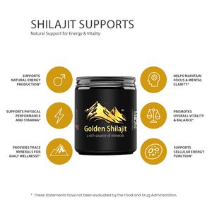 Shilajit Dorado 1 kg, Resina de Shilajit Pura del Himalaya, Sustancia Mineral Natural, Disponible con Etiqueta Privada - Product Image 4