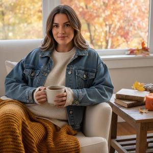 Suéter de punto gofrado con puños acanalados, corte holgado, unisex, térmico, 100% algodón, ropa de calle para invierno - Product Image 5