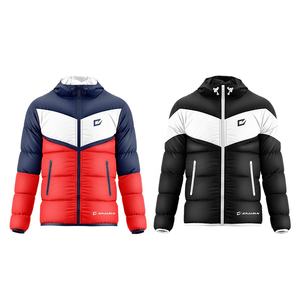 Veste matelassée pour homme en gros, personnalisée, 350 grammes, avec fermetures éclair imperméables, col montant - Product Image 3