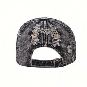 Gorra de Béisbol de Mezclilla Desgastada con Agujeros Grandes para Hombre y Mujer, Nueva Llegada 2025 - Product Image 5