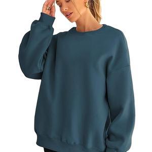 Professional Printed Logo Blank Cotton Polyester Knitted Casual Pullover High Quality <b>Women</b> Sweatshirt Breathable Winter OEM - Product Image 4