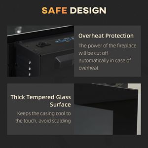 Caminetto Elettrico Moderno da Parete con Display LED e Telecomando per Casa, Hotel e Camper - Product Image 4