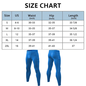 Pantalones de Compresión para Correr, Color Azul, Transpirables, Antibacterianos, de Spandex y Poliéster, para Gimnasio, con Servicio OEM - Product Image 6