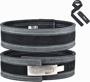 HAWK <b>Weight</b> Lifting Lever Belt <b>Training</b> Inzer Straps Power Lifting Guaranteed!! BLACK - Product Image 3