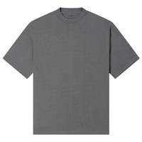 T-shirt Homme Oversize en Coton Premium Coupe Classique Vintage Tricoté Lourd Respirant avec Logo Avant Minimaliste Style Streetwear Été
