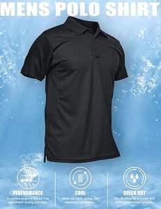 Polo homme nouvelle conception, séchage rapide, manches courtes, pour le tennis, chemises tactiques, jersey piqué, chemise de golf - Product Image 3