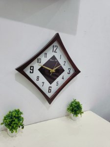 Reloj de Pared de Lujo Hecho a Mano, Estilo Moderno, Forma de Diamante, Decoración para el Hogar y la Oficina, para Sala de Estar - Product Image 3