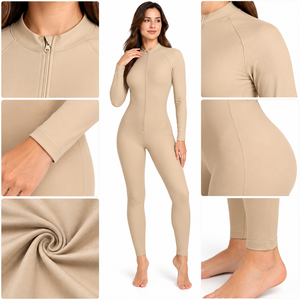 Aporte un estilo funcional a la piscina con un traje de baño de cuerpo entero para mujer, que ofrece un ajuste cómodo y seguro, y es práctico. - Product Image 6