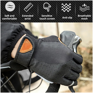 Wholesale Full Finger Cycling <b>Gloves</b> Anti-Slip Grip <b>Touchscreen</b> Breathable Design Full Finger Cycling <b>Gloves</b> - Product Image 3