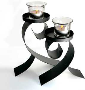 Support de bougie en métal de petite taille, best-seller, finition en laiton unique, fabrication artisanale, éclairage décoratif pour la maison et l'hôtel - Product Image 4