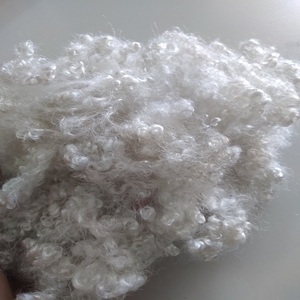 Gran oferta, fibra cortada de poliéster conjugada hueca reciclada de alta tenacidad 7D/15D X 64mm, almohada siliconizada, cojín, relleno de sofá - Product Image 1