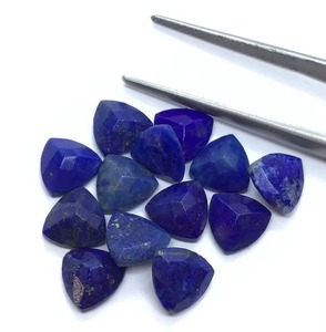 Natural Lapis Lazuli Trillion Cut Loose Gemstone Wholesale Price Bulk 4MM 25MM Lapis Lazuli <b>Stone</b> For Jewelry Making Supply - Product Image 3