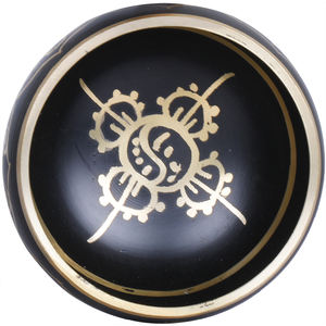 ชามทองเหลืองร้องเพลงสุดสร้างสรรค์4นิ้วจาก Ashtamangala อุปกรณ์ตกแต่งบ้านทำด้วยมือในอินเดีย - Product Image 3