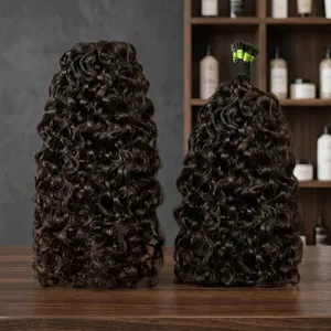Raw Virgin Human <b>Hair</b> Curly Bulk <b>Hair</b> Cuticle Aligned Unprocessed Deep Curly Bulk <b>Hair</b> <b>Extensions</b> For <b>Braiding</b> - Product Image 5