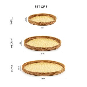 Plateau de service rond de style créatif avec motif floral en nacre jaune et poignée, idéal pour les desserts, les aliments et les fruits secs. - Product Image 5