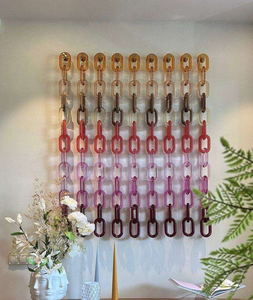 Large Size Colorful Transparent Resin Angel Style Chain Links for Wall Hanging Decor DIY Projects Room Divider Accessories - Product Image 4