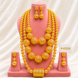 MOLL JEWELLERS ชุดสร้อยคอและต่างหูประดับเพชรเซอร์คอนชุบเงินคลาสสิกสำหรับผู้หญิงเครื่องประดับเจ้าสาวงานแต่งงาน A-63226 - Product Image 2
