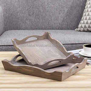 European Luxury Modern Design Wooden Serving Trays Eco-Friendly Acacia <b>Wood</b> Display <b>for</b> <b>Tea</b> Home-Natural Crafts - Product Image 5