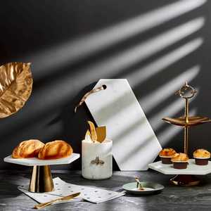Ensemble de couteaux à fromage en acier inoxydable de haute qualité plaqué or, manche en résine, écologique, moderne, décoratif, couverts de table - Product Image 1