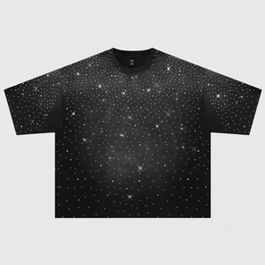 Stylish Branded T Shirts Custom Men's Rhinestone <b>Transfer</b> T-Shirt Custom Logo OEM Service for Men's Rhinestone <b>TShirt</b> - Product Image 3