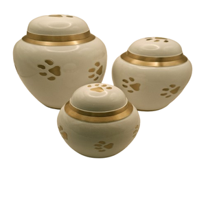 Urna para Cenizas de Mascotas con Huella de Pata Personalizable, Estilo Americano, Cerámica Esmaltada de Lujo, Tapa Segura, Color Personalizado 200/220 - Product Image 3