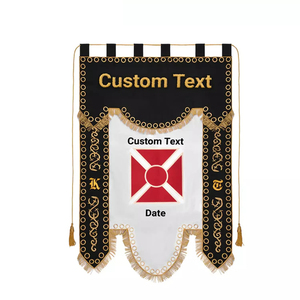 Customizable <b>Machine</b> Embroidery Design for Masonic Knights Templar Commandery Banner Brand New Customized Embroidered Portable - Product Image 1