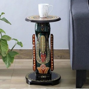 Hand-Painted Wooden <b>Side</b> <b>Table</b> Jodhpur Style - Wholesale from India - Product Image 2