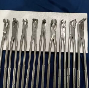 12 Pieces Set High Quality Adjustable Stainless Steel Dental Horse Forceps | Equine Tooth Extraction <b>Veterinary</b> <b>Instruments</b> - Product Image 1