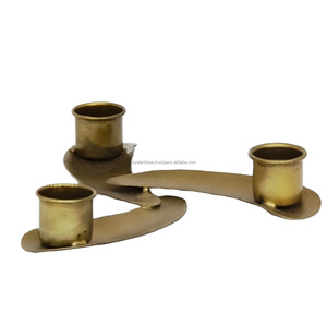 Portavelas moderno de metal dorado de proveedor indio, decoración elegante para el hogar y el jardín para Navidad, Halloween y bodas, precio de descuento - Product Image 2