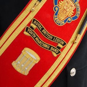 OEM/ODM Venta al por mayor: Cinturón de banda bordado a mano de alta calidad para majores de tambor de banda, uniforme ceremonial de banda musical de Mylar - Product Image 2