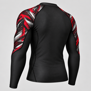 Rashguard MMA BJJ No Gi pour hommes, logo personnalisé, haut de compression sublimé à manches longues, équipement de lutte, rashguard à séchage rapide - Product Image 5
